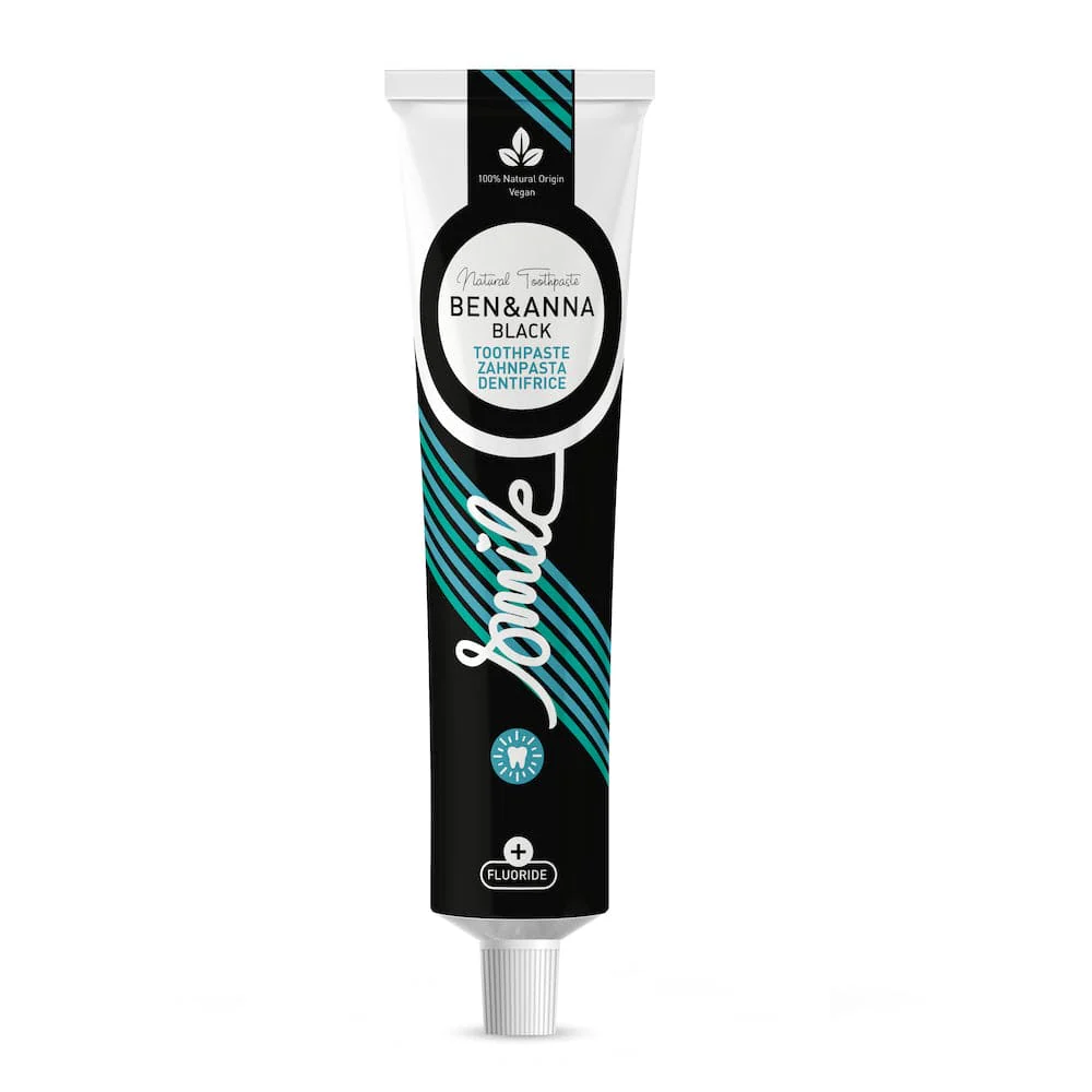 Ben & Anna Vegan Toothpaste Tube with Fluoride - Black - Image 2