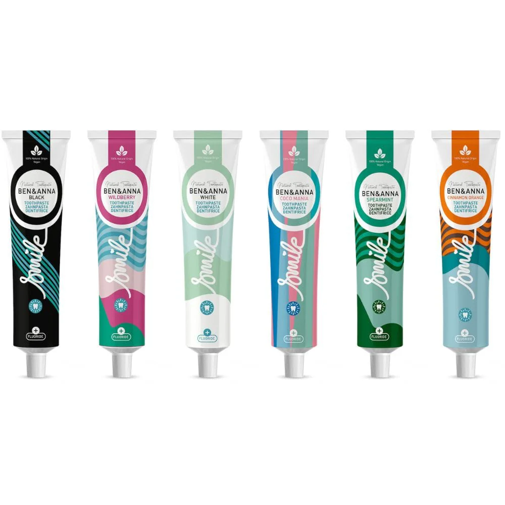Ben & Anna Vegan Toothpaste Tube with Fluoride - Black - Image 3