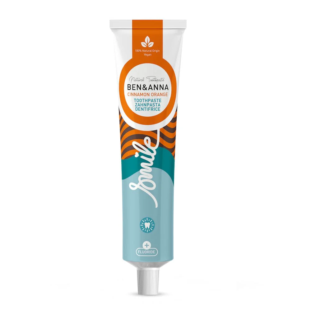 Ben & Anna Vegan Toothpaste Tube with Fluoride - Cinnamon Orange - Image 2