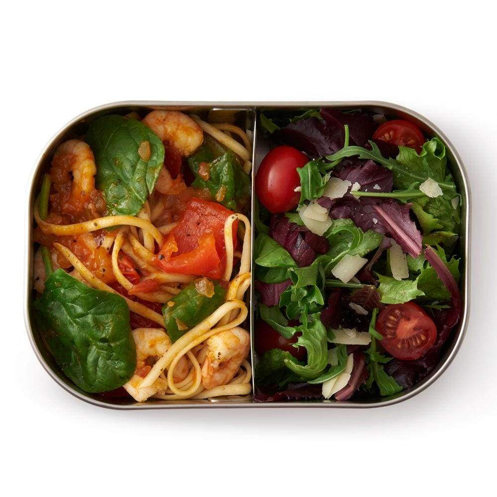 black+blum Stainless Steel Leakproof 1L Lunch Box & Fork - Orange - Image 5