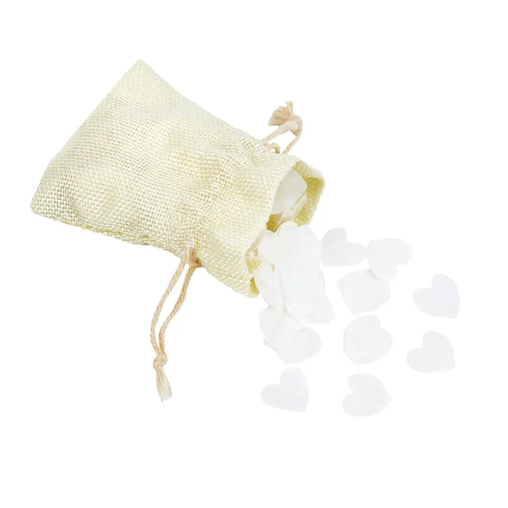 Bridal White Paper Heart Biodegradable Confetti in Bag