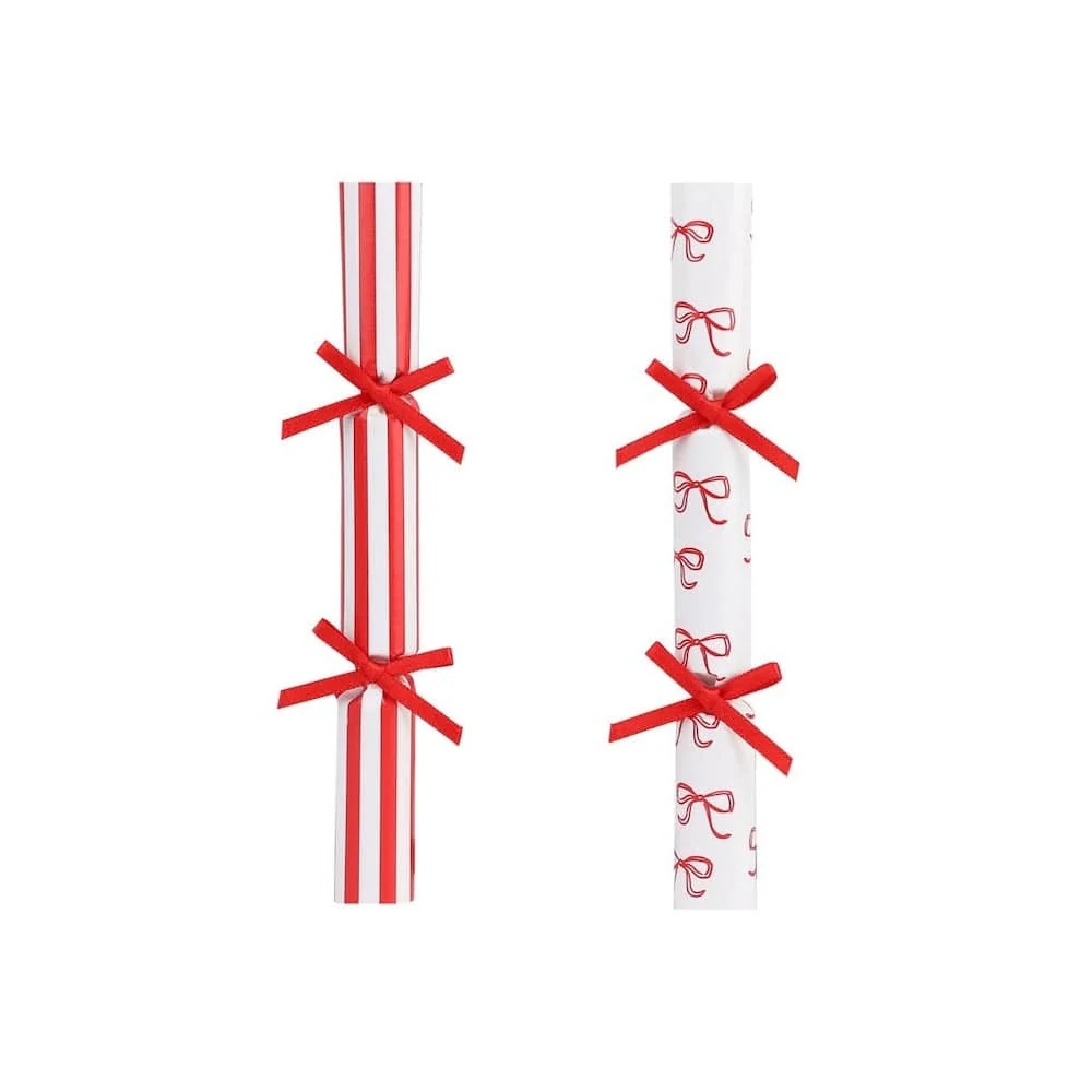 Christmas Bow Mini Saucer Crackers - 8 Pack - Image 3