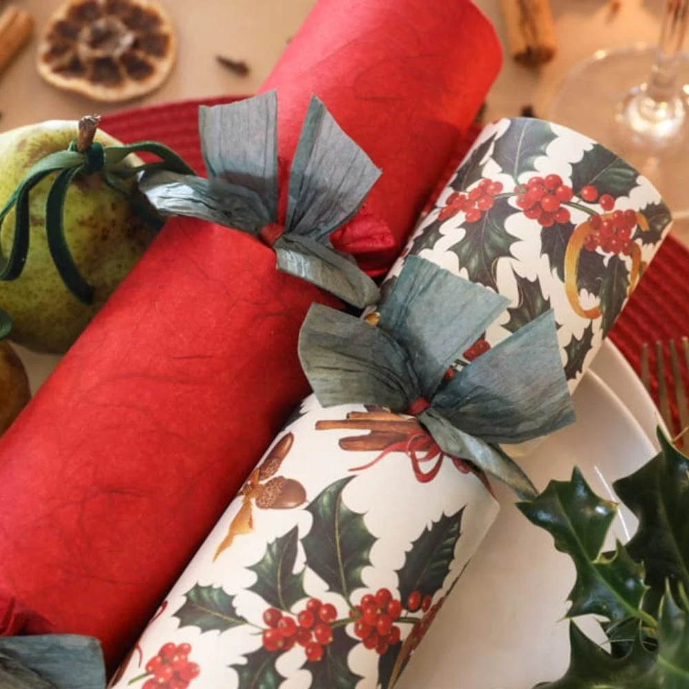 Cinnamon Rouge UK Handmade Luxury Christmas Crackers Box of 6 - Image 2