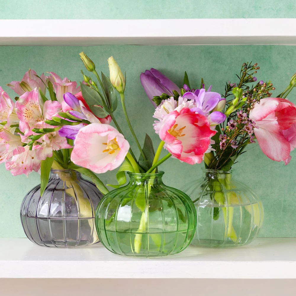 Clear Round Glass Bud Vase - Image 3