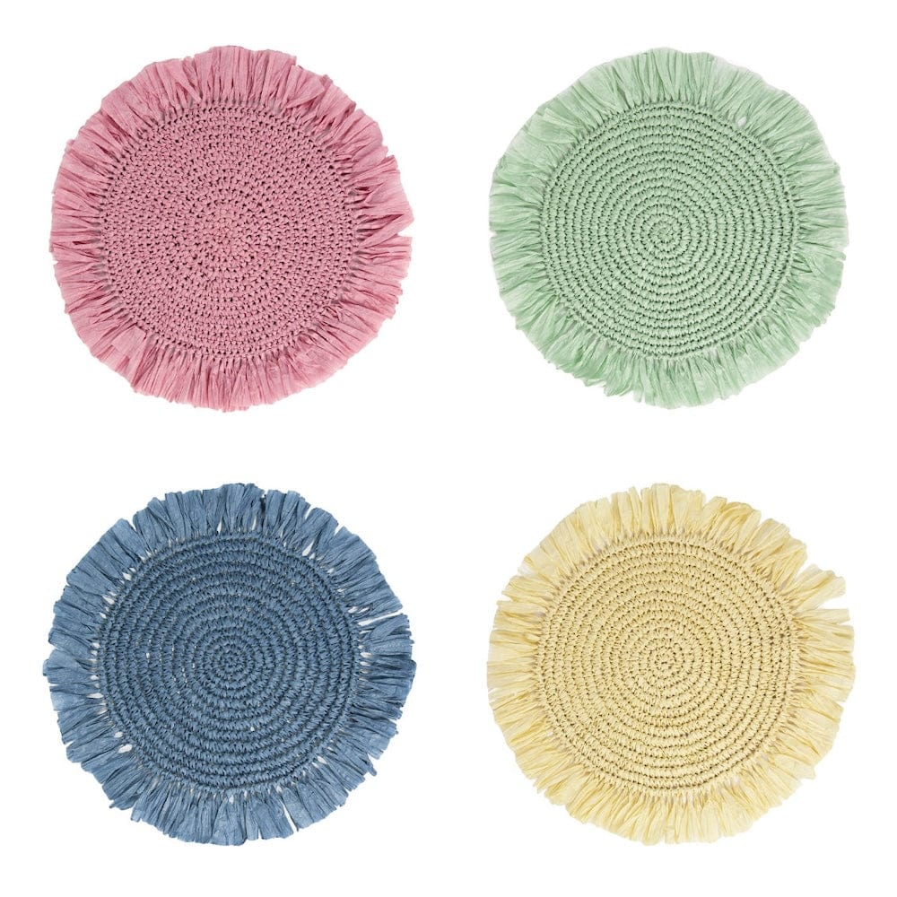 Colourful Raffia Placemats - Set of 2 - Image 2