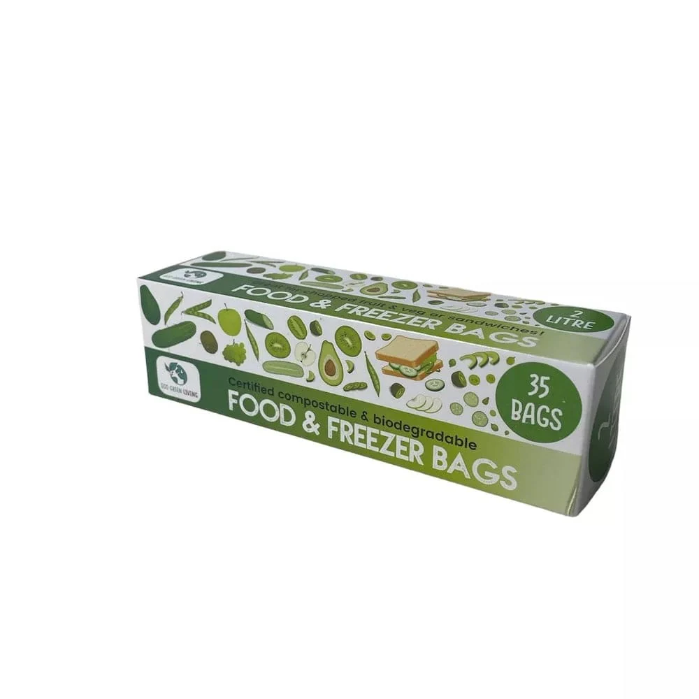 Compostable Food & Freezer Bags - 35 x 2 Litre