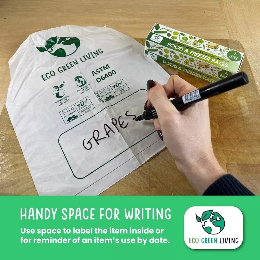 Compostable Food & Freezer Bags - 35 x 2 Litre - Image 4