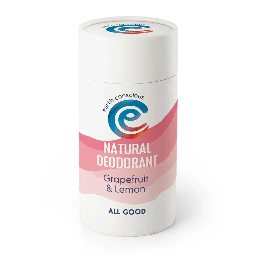 Earth Conscious Natural Deodorant Stick 90g - Grapefruit & Lemon