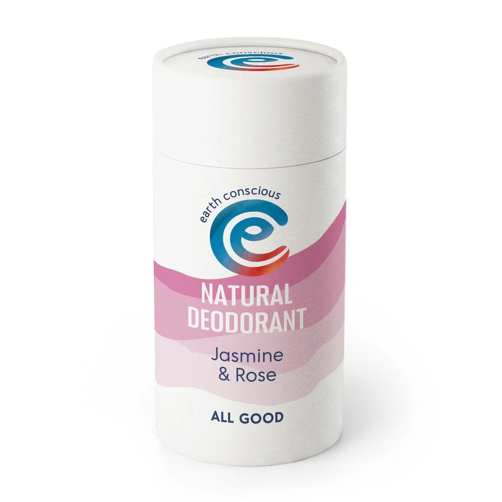 Earth Conscious Natural Deodorant Stick 90g - Jasmine & Rose