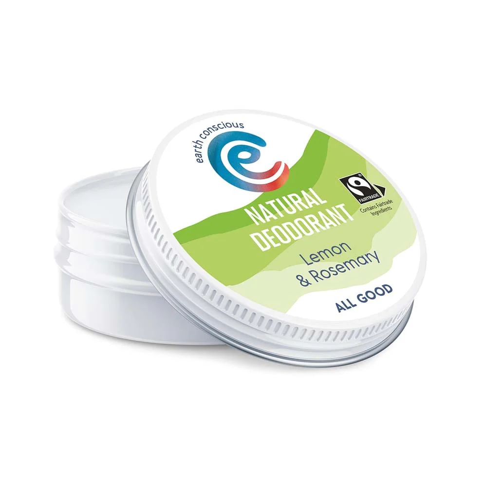 Earth Conscious Natural Deodorant Tin - Lemon & Rosemary