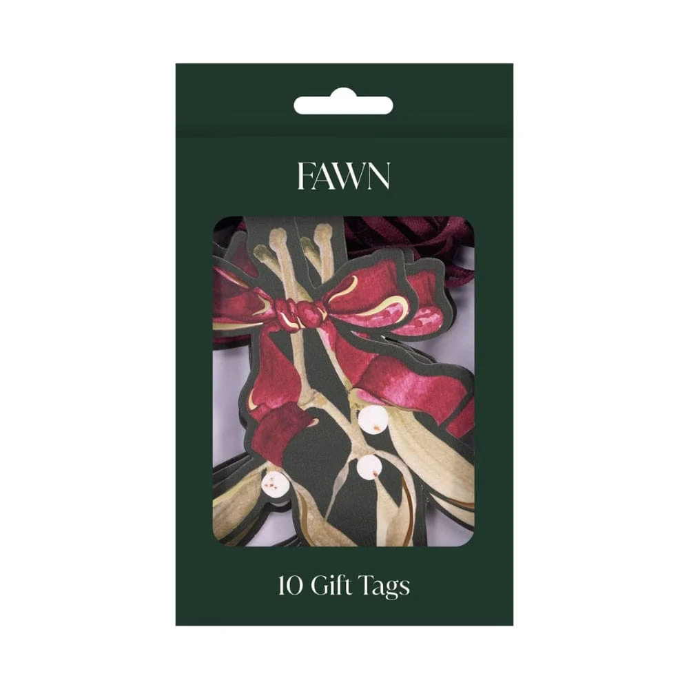 Fawn Mistletoe Gift Tags - Pack of 10 - Image 2
