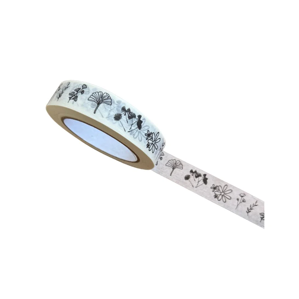 Filigree Flowers Printed Paper Tape 24mm x 50m - Image 2