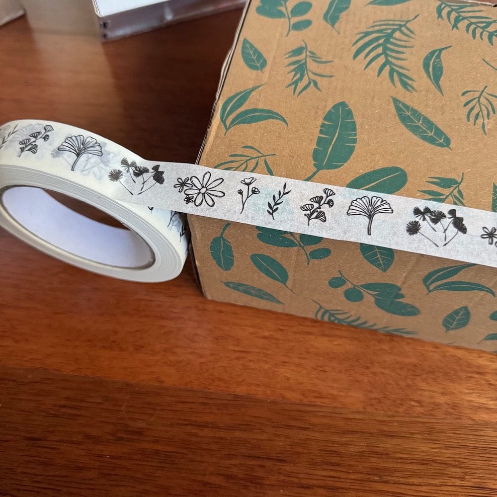 Filigree Flowers Printed Paper Tape 24mm x 50m - Image 4