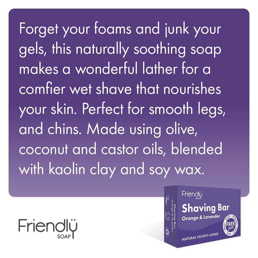 Friendly Soap - Orange & Lavender Shaving Bar Soap - Image 4