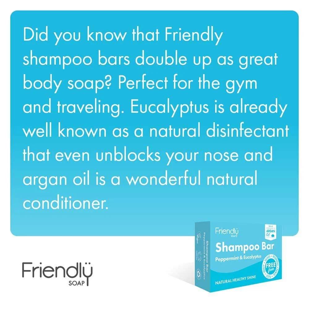 Friendly Soap - Peppermint & Eucalyptus Shampoo Bar - Image 4