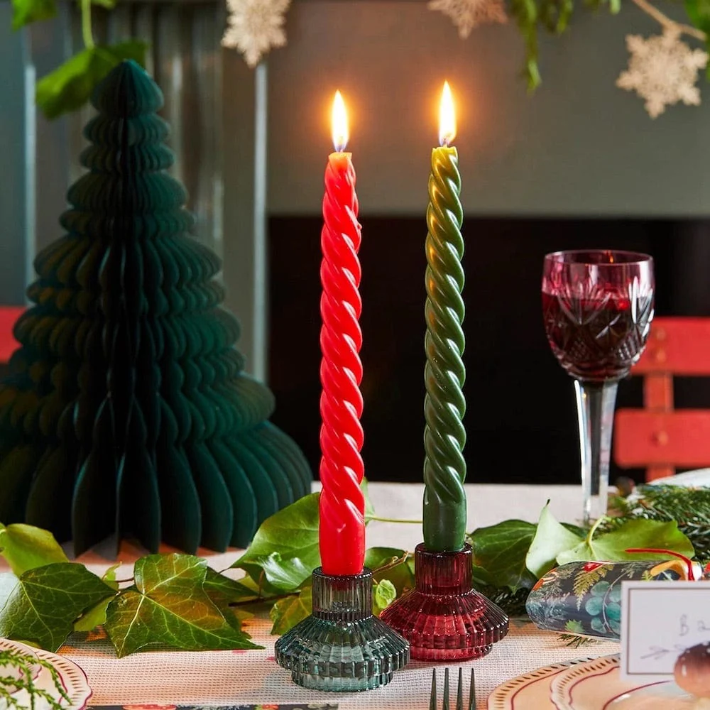 Geometric Small Glass Candle Holder - Image 2