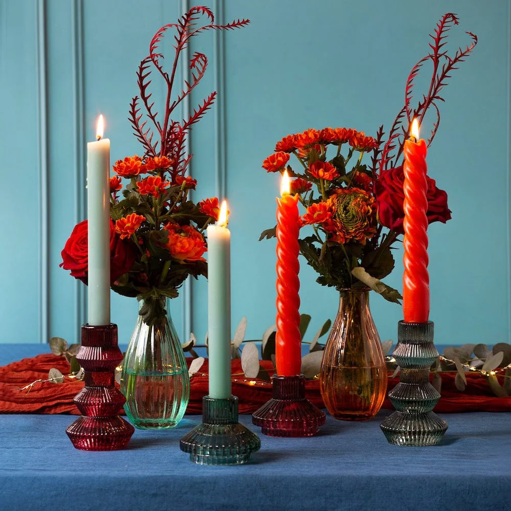 Geometric Small Glass Candle Holder - Image 4