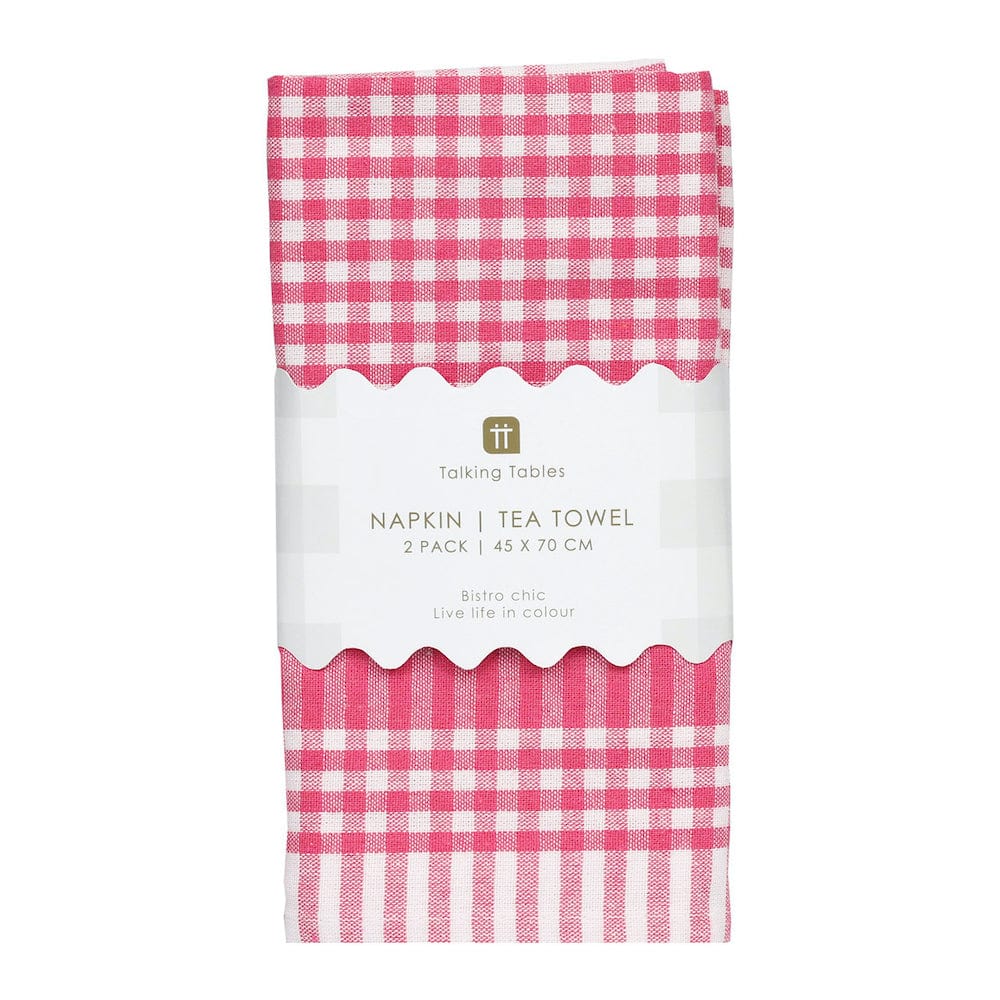 Gingham Cotton Napkins/Tea Towels - 2 Pack - Image 12