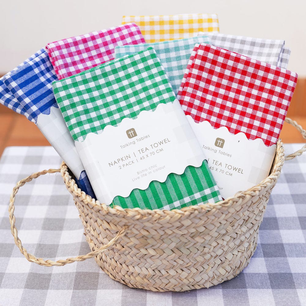 Gingham Cotton Napkins/Tea Towels - 2 Pack - Image 4