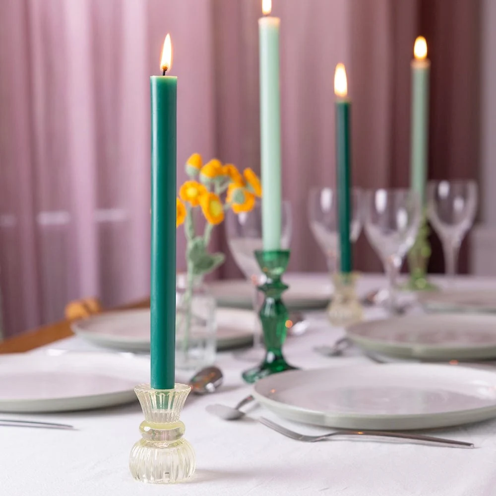 Green Dinner Candle - Image 2