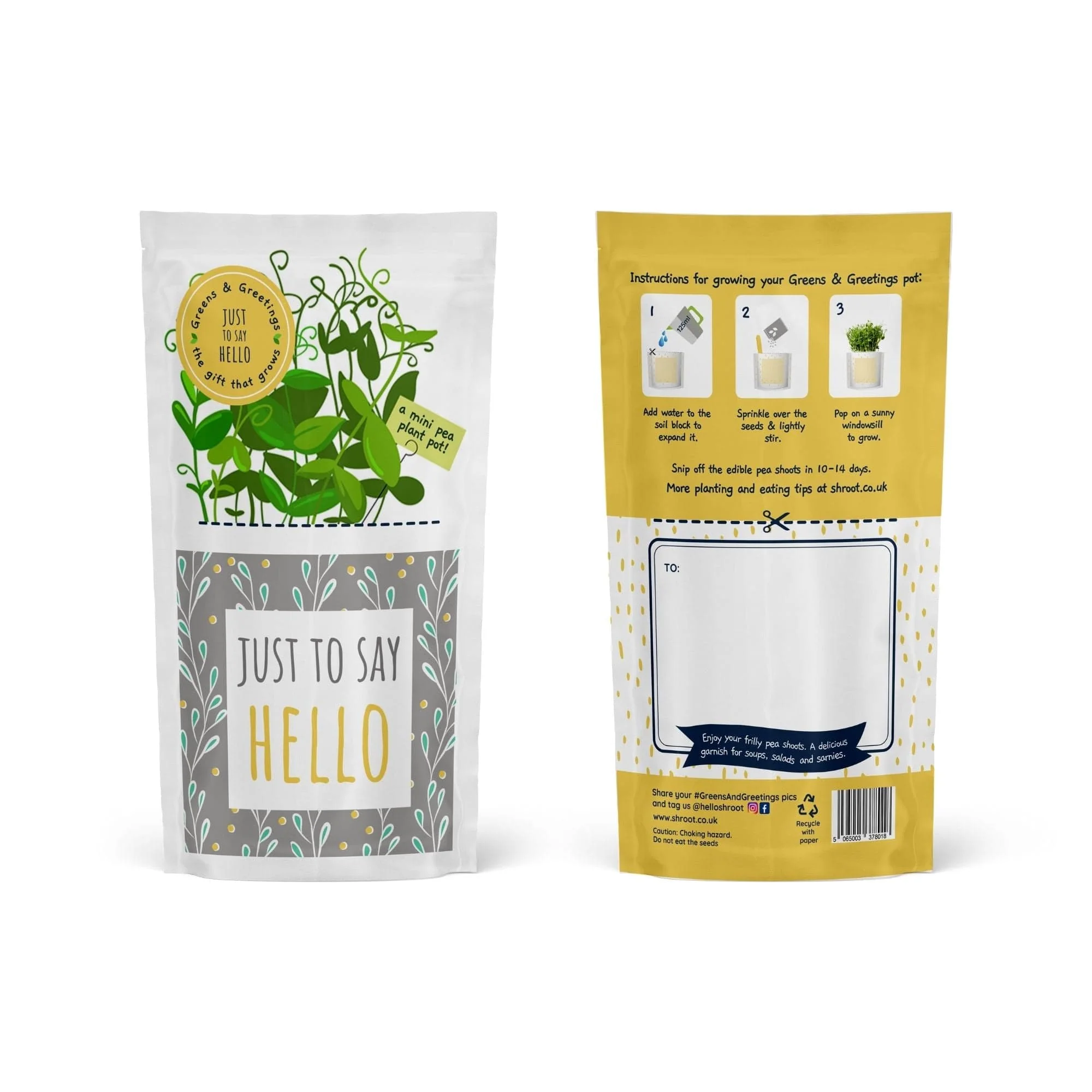 'Just to Say Hello' Growable Microgreen Greetings Card - Image 4