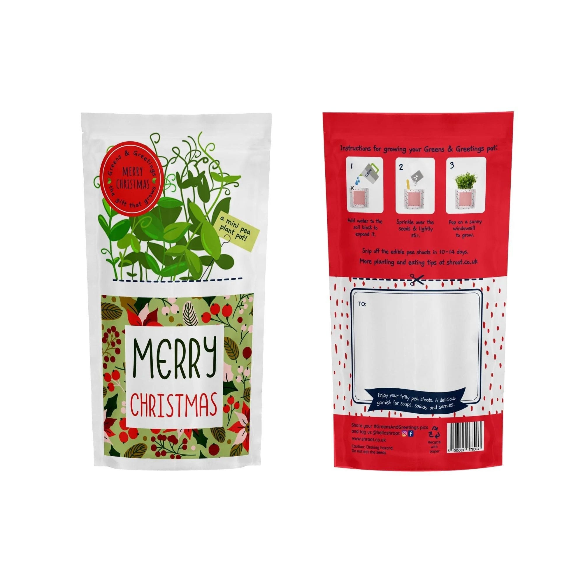 'Merry Christmas' Growable Microgreen Greetings Card - Image 5