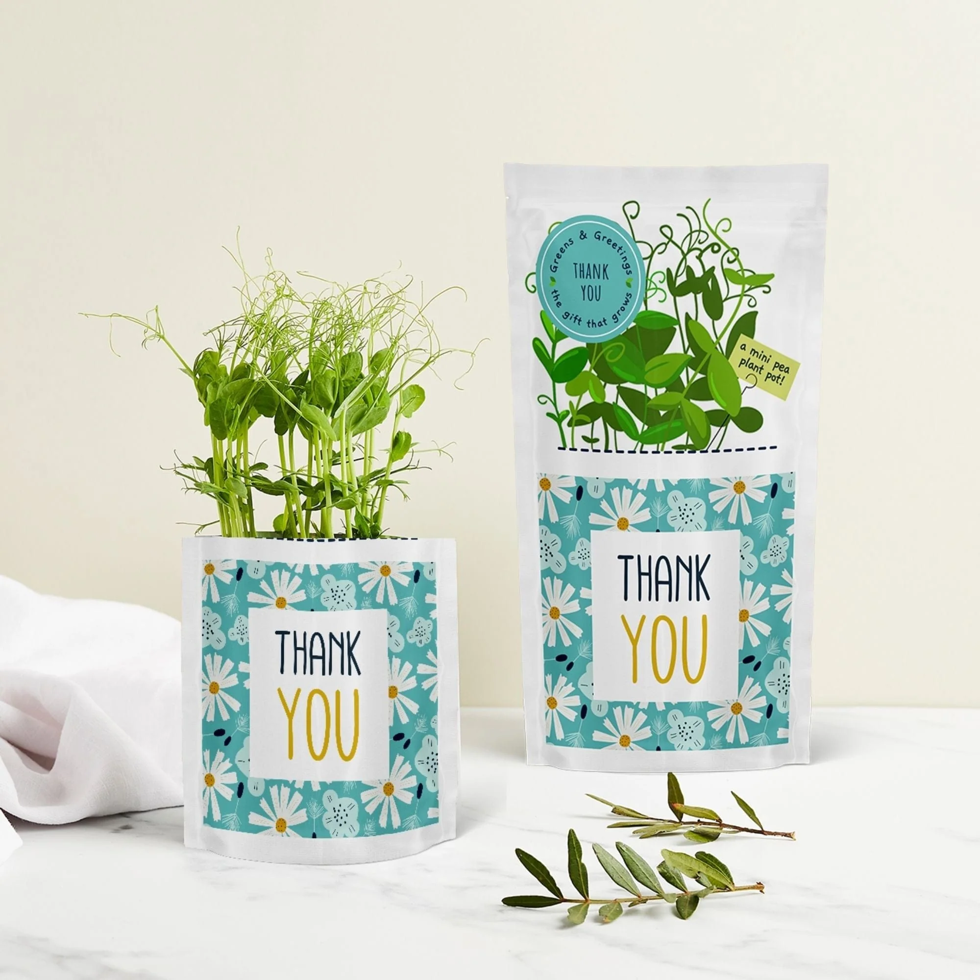 Thank You Growable Microgreen Greetings Card