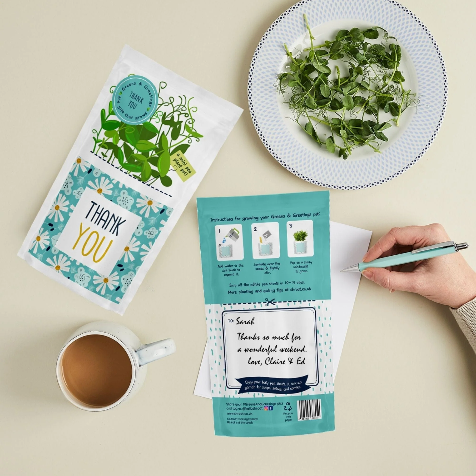 Thank You Growable Microgreen Greetings Card - Image 2