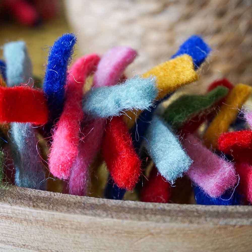 Hand Felted Tinsel Confetti Garland - Image 3