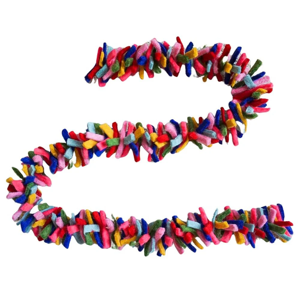 Hand Felted Tinsel Confetti Garland - Image 7