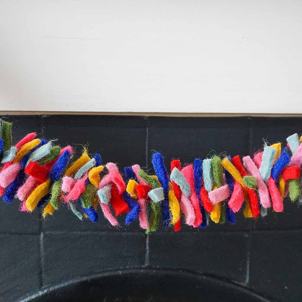 Hand Felted Tinsel Confetti Garland - Image 9