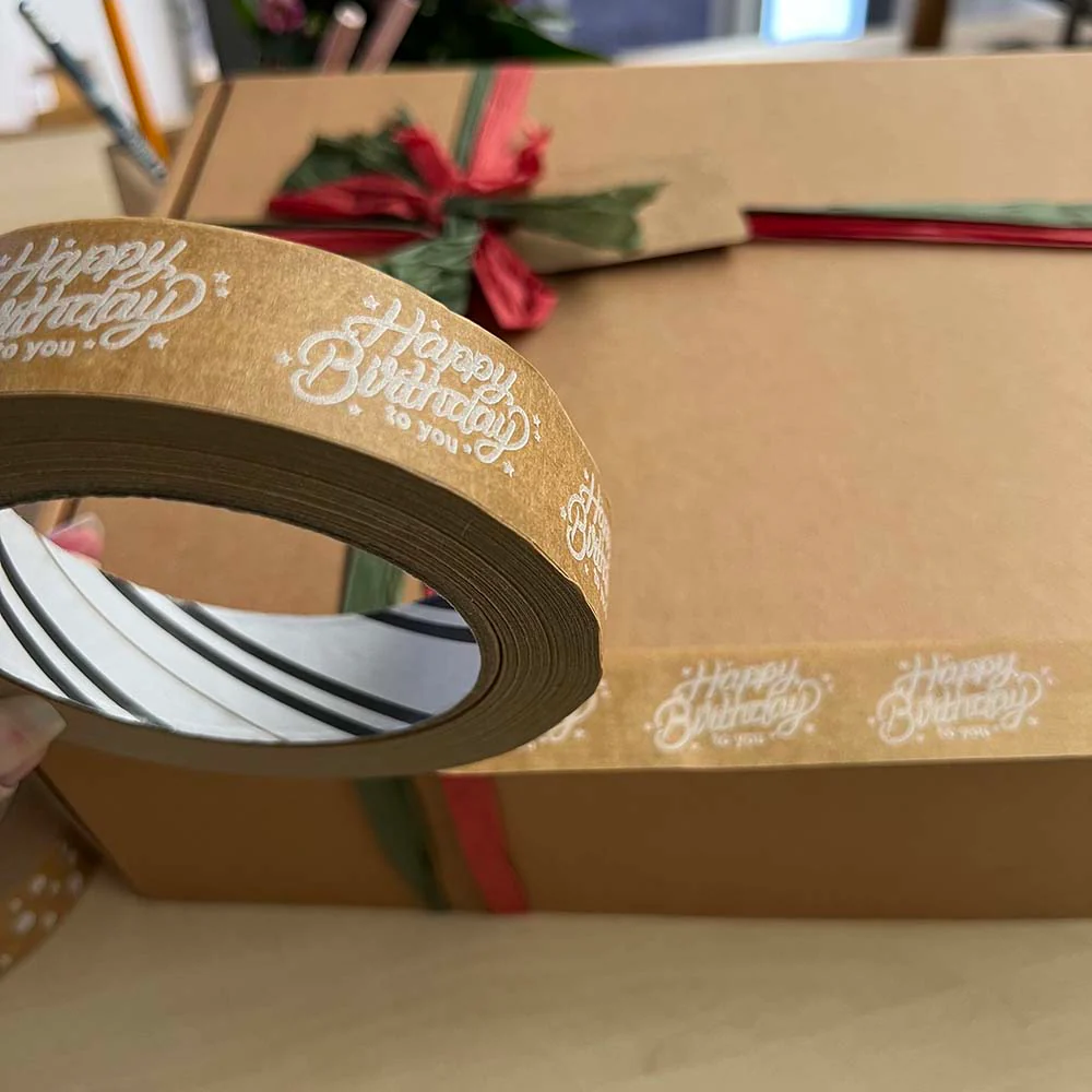 Happy Birthday Biodegradable Paper Tape 24mm x 50m - Image 4