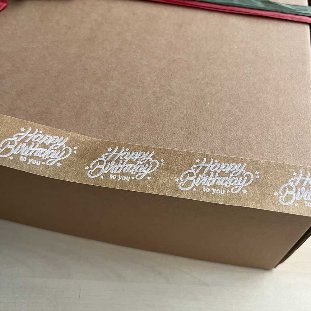 Happy Birthday Biodegradable Paper Tape 24mm x 50m - Image 5