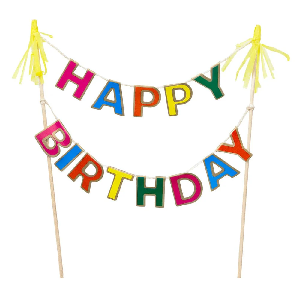 Happy Birthday Cake Bunting Topper - Image 4