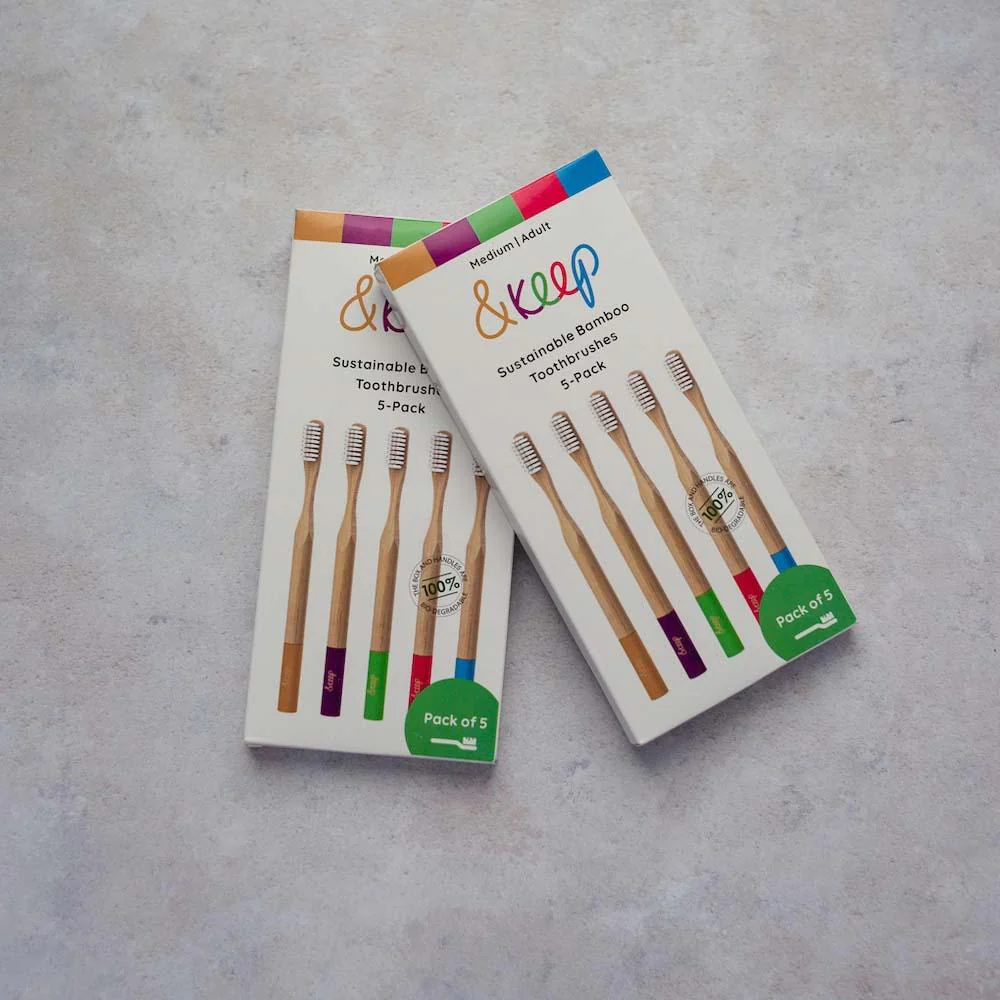&Keep Bamboo Toothbrush - Pack of 5 - Image 5
