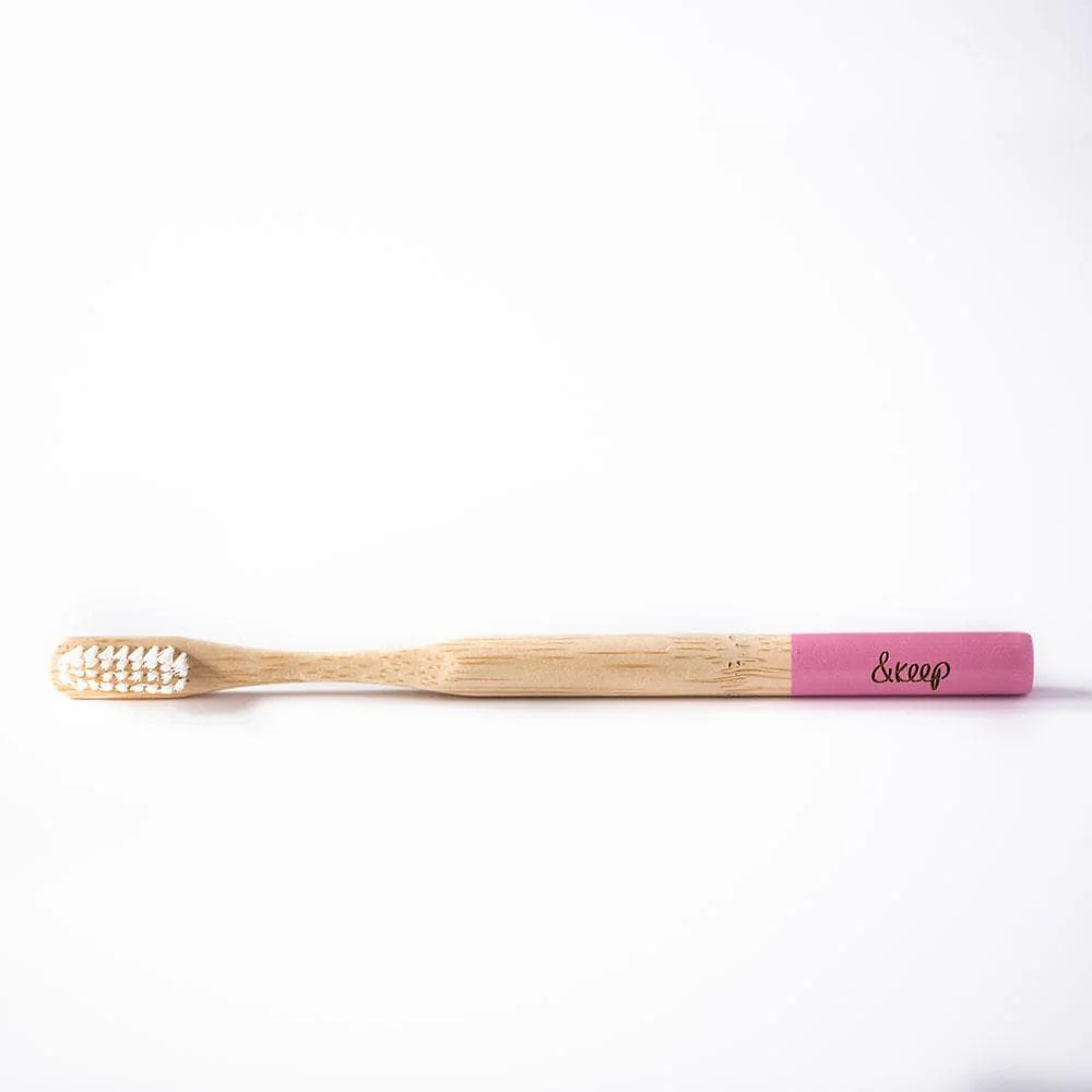 &Keep Bamboo Toothbrush - Pink - Image 2
