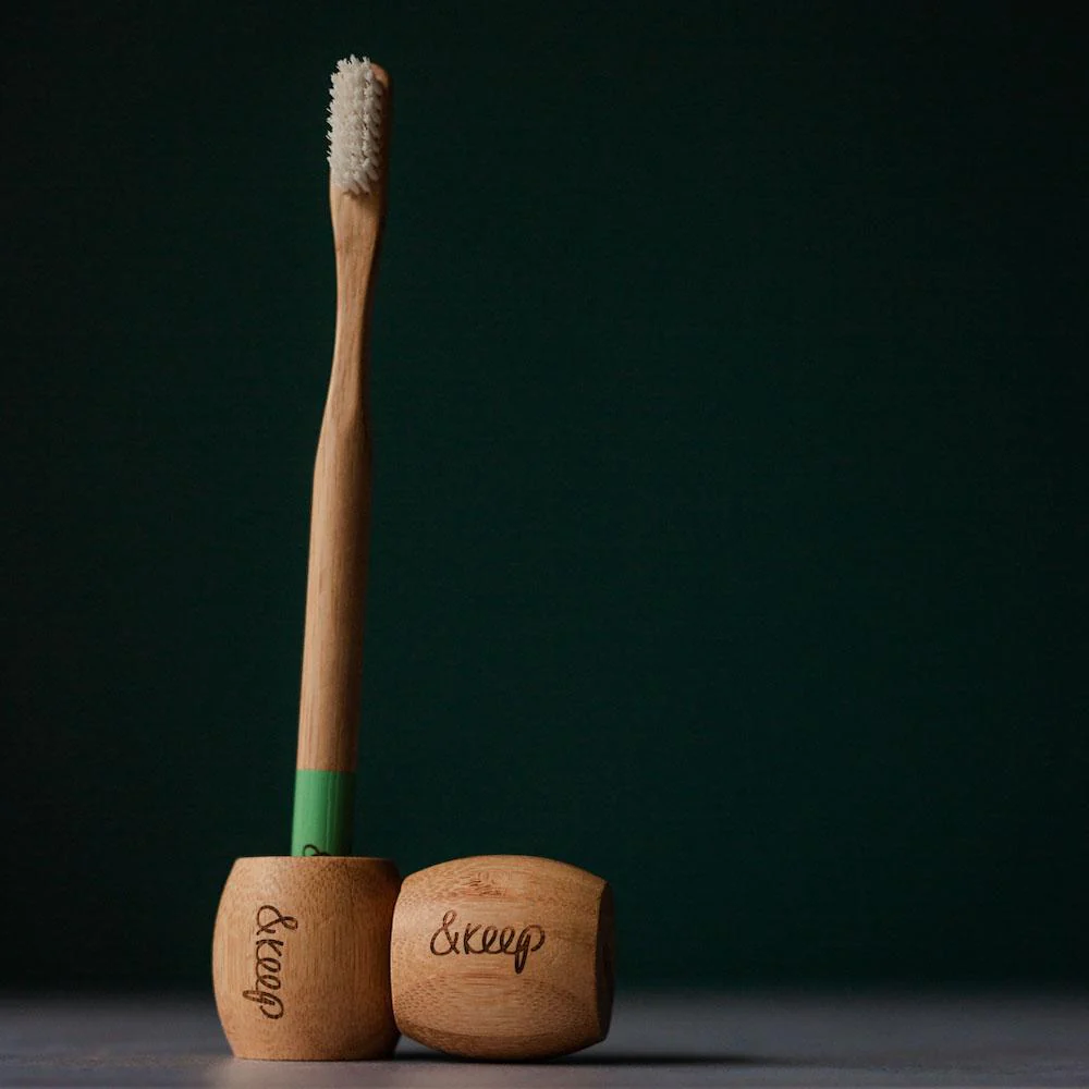&Keep Bamboo Toothbrush Stand - Image 4