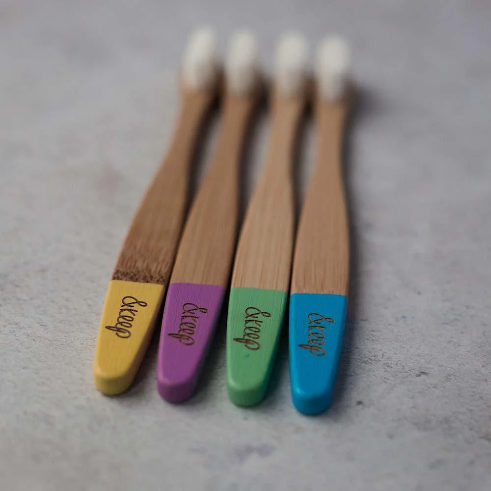 &Keep Children's Bamboo Toothbrushes - Pack of 4 Rainbow - Image 3