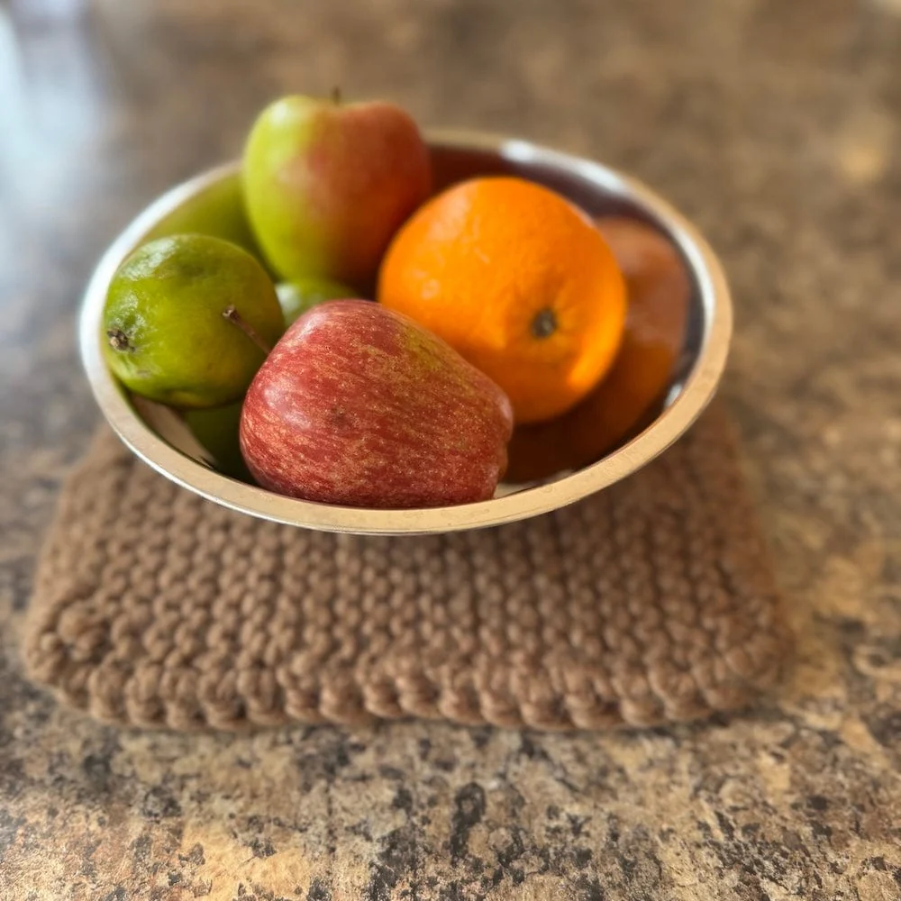 Knitted Wool Square Trivet - Image 4