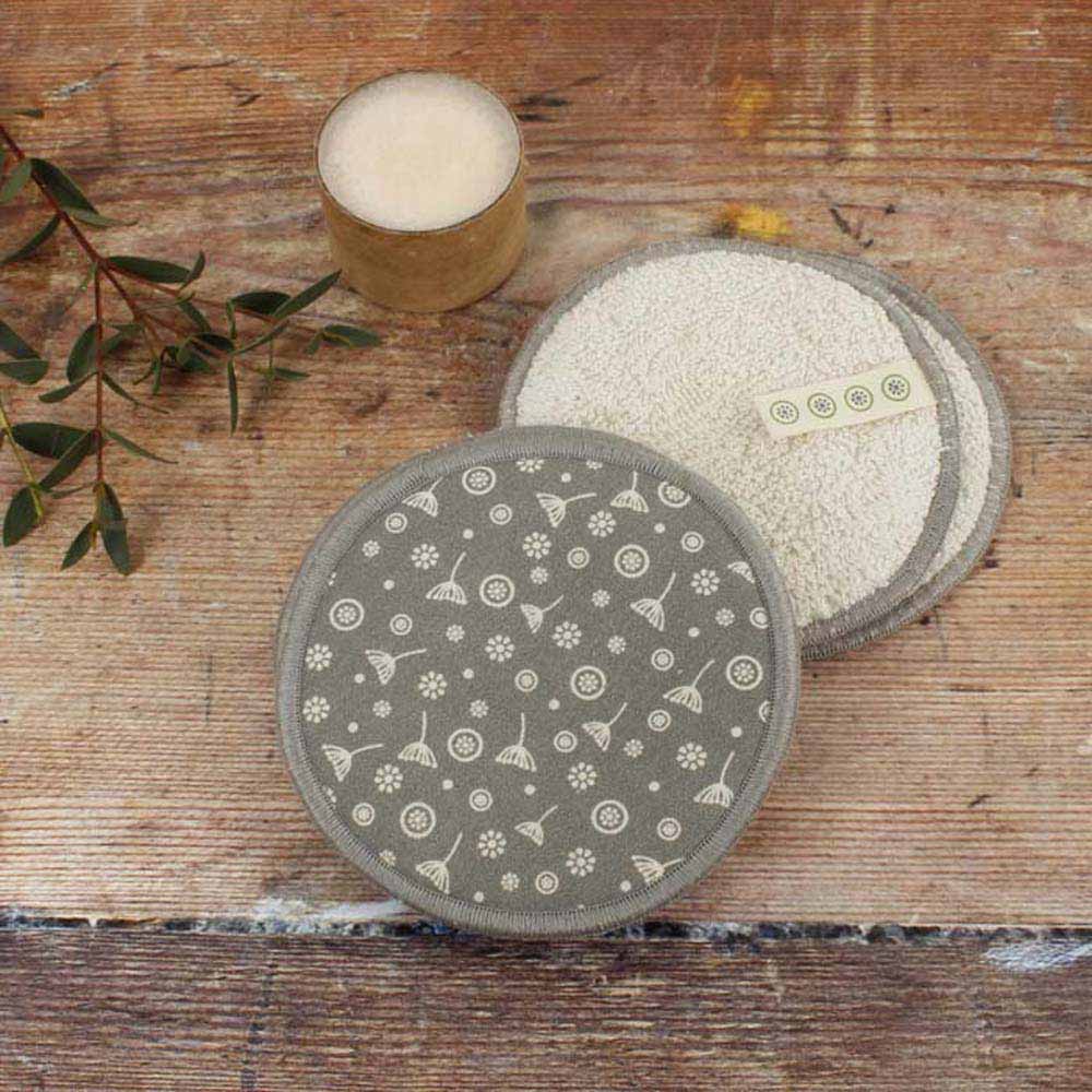 Large Organic Cotton Facial Pads - Meadow - Pack of 5 - Image 5