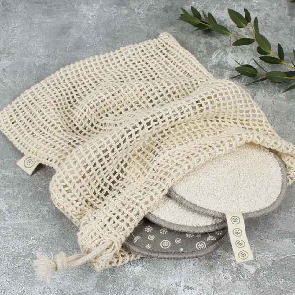 Large Organic Cotton Facial Pads - Meadow - Pack of 5 - Image 6