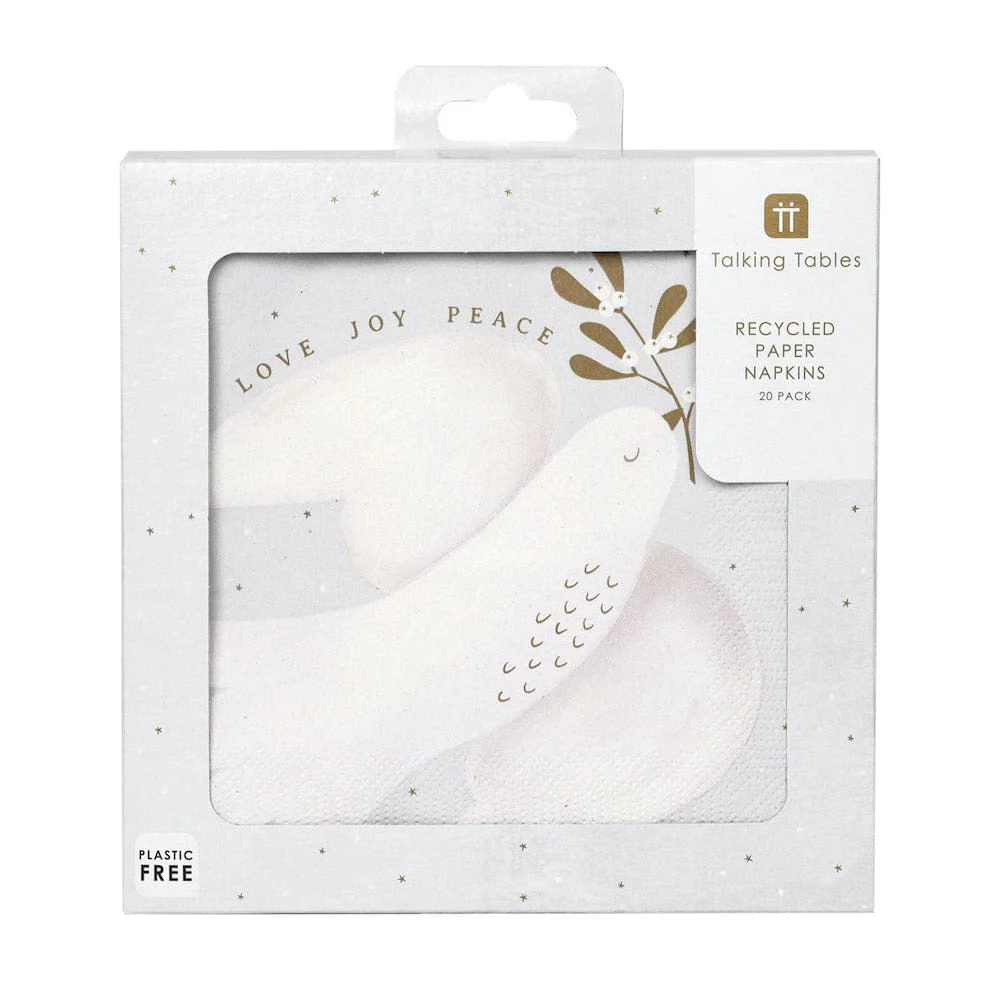 Mistletoe Christmas Paper Napkins - 20 Pack