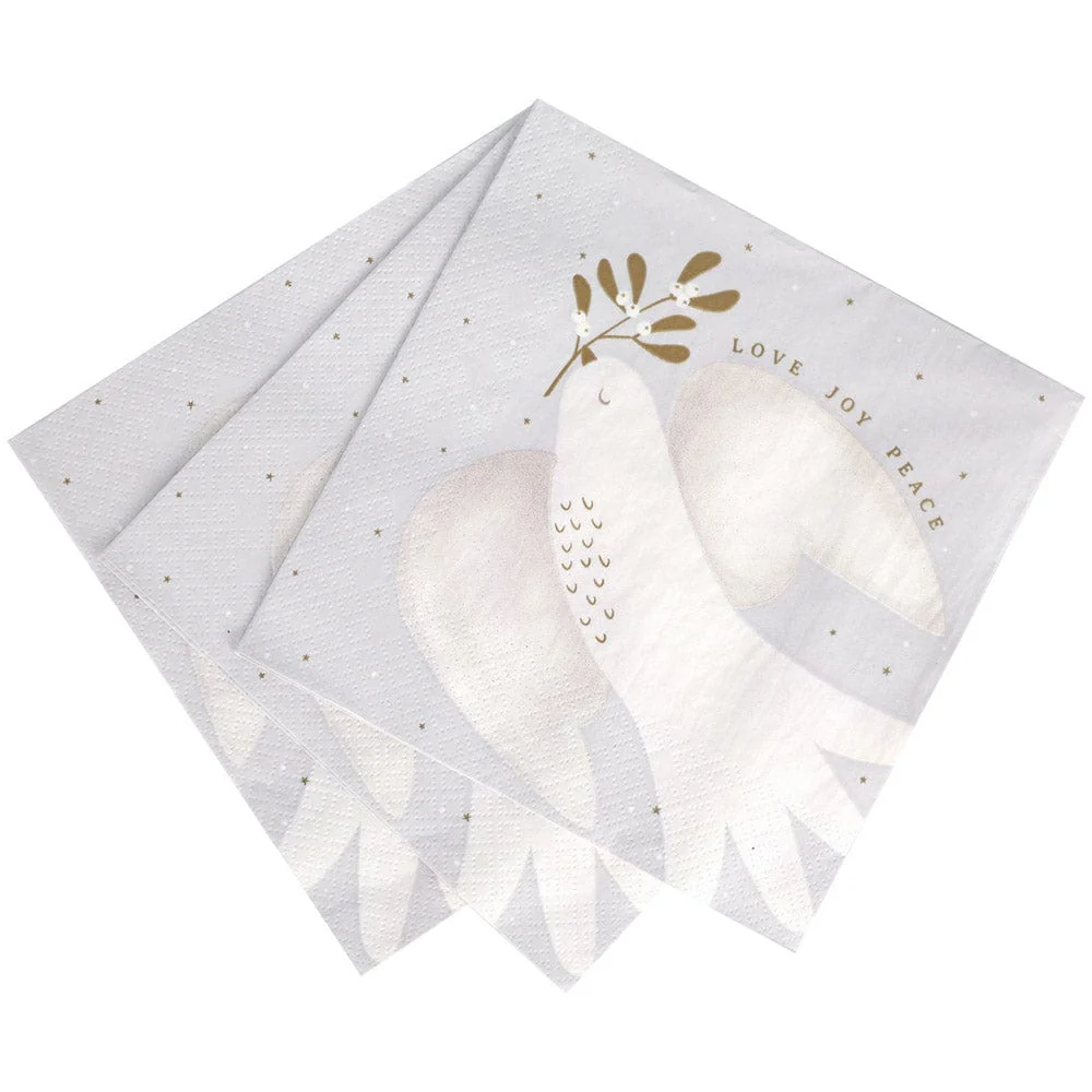 Mistletoe Christmas Paper Napkins - 20 Pack - Image 4