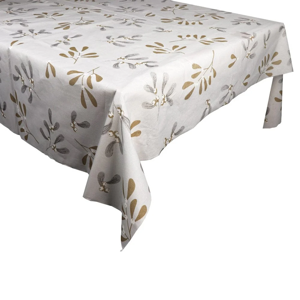 Mistletoe Linen-Feel Luxury Paper Tablecloth - Image 2