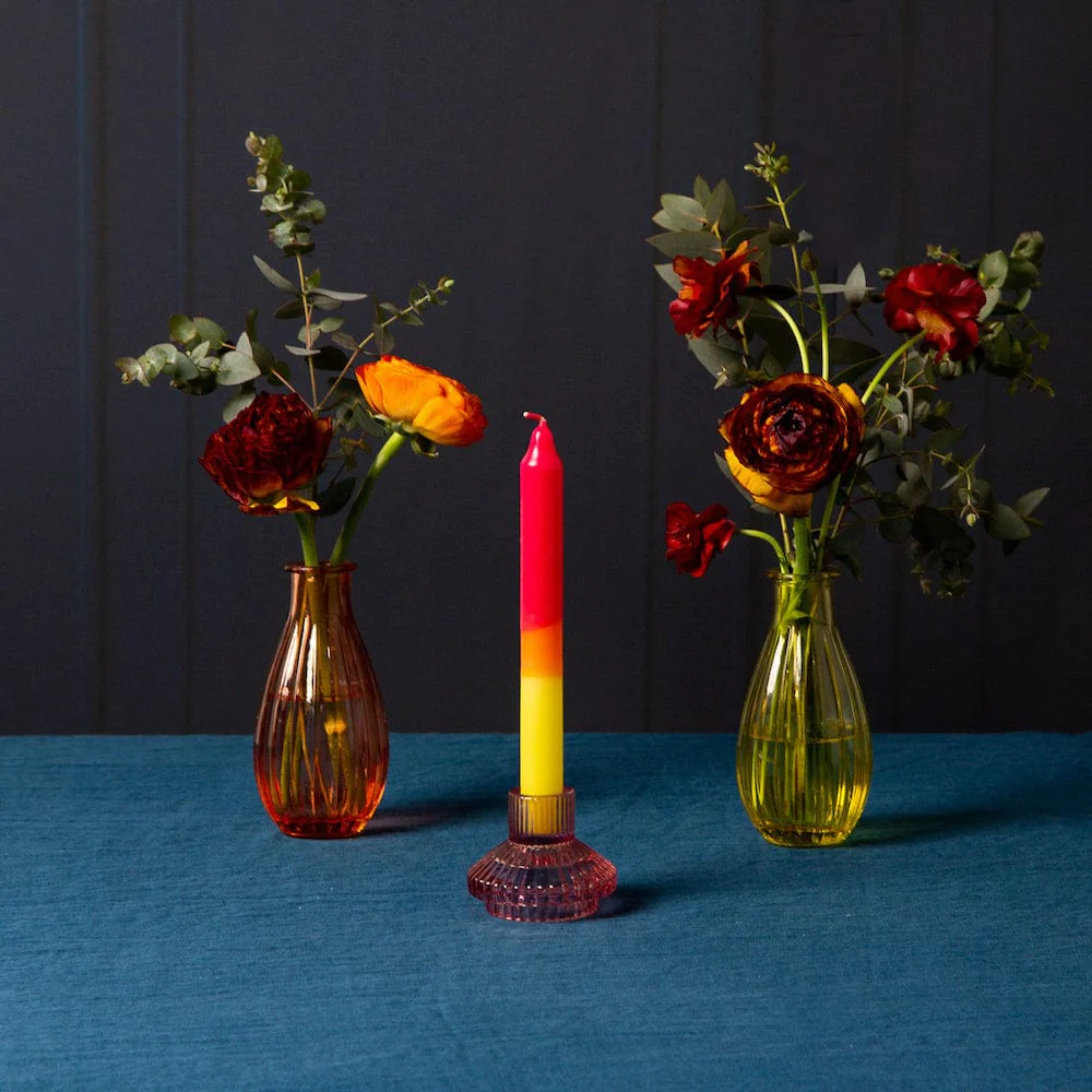 Orange Glass Bud Vase - Image 3