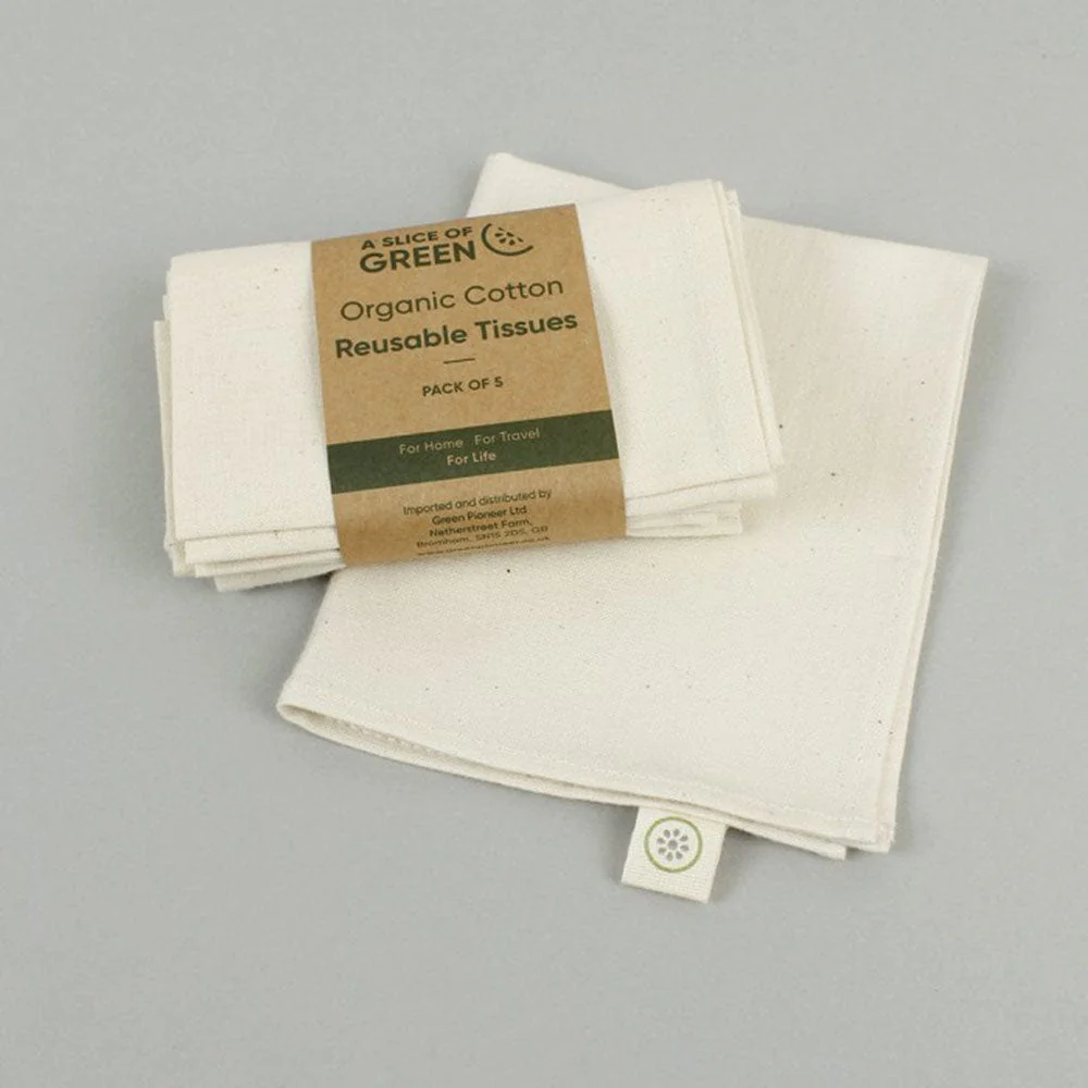 Organic Cotton Reusable Tissues - Pack of 5 - Image 5