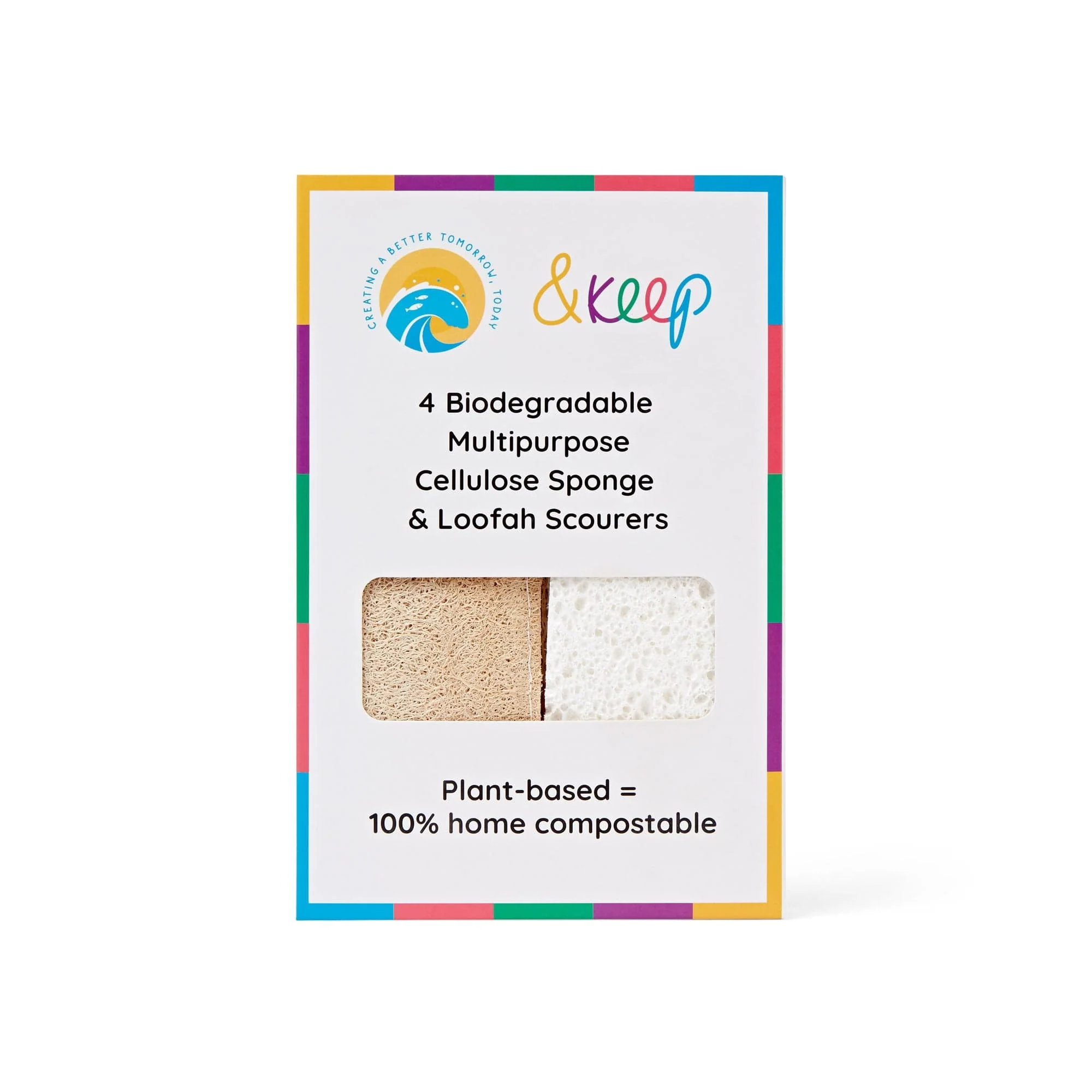 Pack of 4 &Keep Loofah Kitchen Sponge Scourers - Image 4
