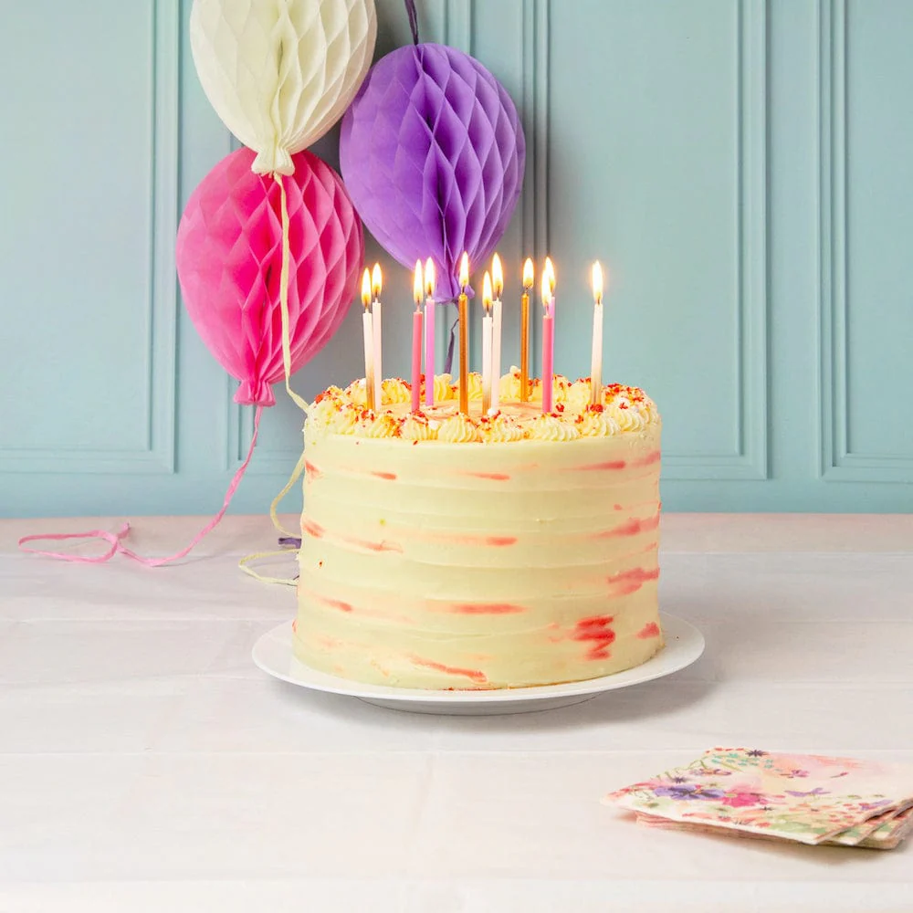 Pastel Birthday Balloons Paper Honeycomb Decorations - 3 Pack - Image 3