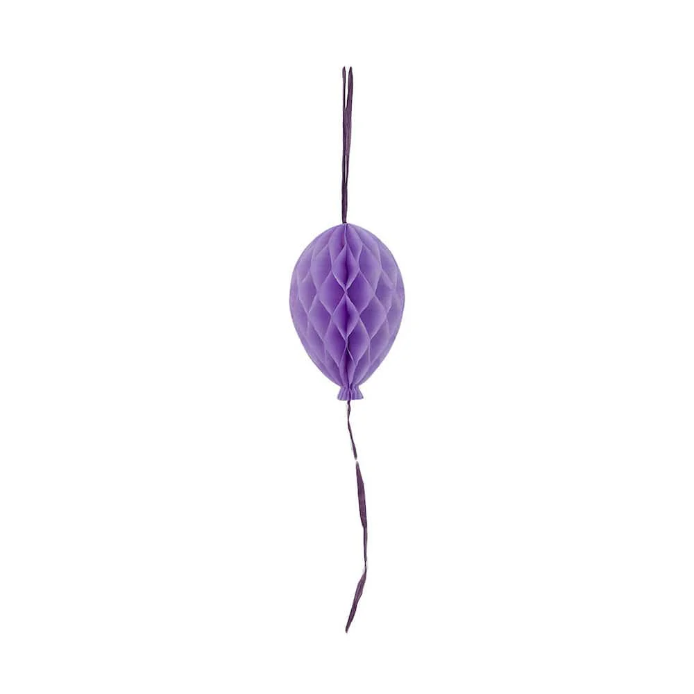Pastel Birthday Balloons Paper Honeycomb Decorations - 3 Pack - Image 7