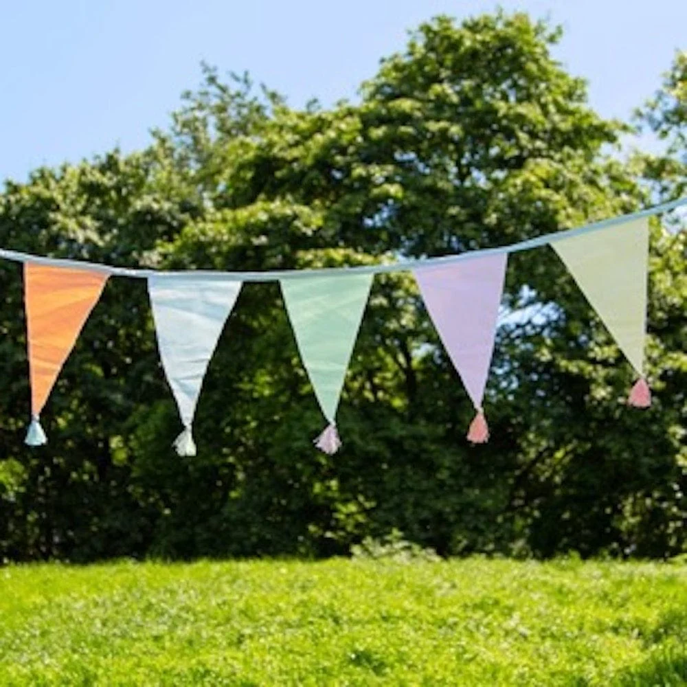 Pastel Rainbow Fabric Bunting - Image 2